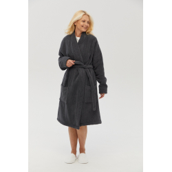Халат-кимоно unisex Lotus Home - Bold New Microcotton antrasit махровый S/M, , 3