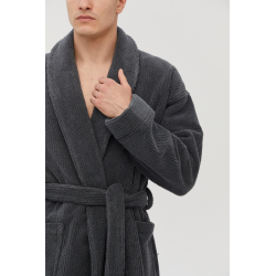 Халат unisex Lotus Home - Bold New Microcotton antrasit махровый 2XL, , 6