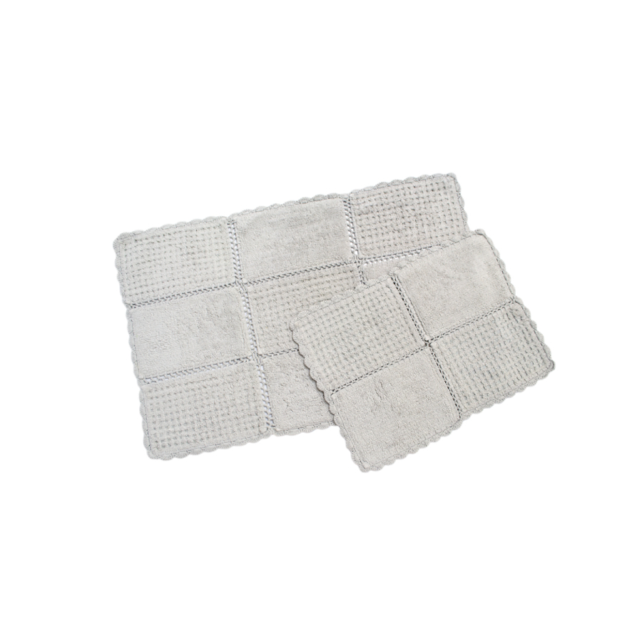 Набор ковриков Irya - Sandy silver серебро 65*100+45*65