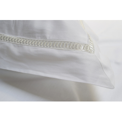 Постельное белье сатин premium Lotus Home - Queena белый евро, , 5