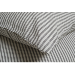 Постельное белье со льна Lotus Home - Karlin stripe linen антрацит евро, , 6