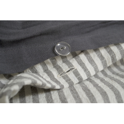 Постельное белье со льна Lotus Home - Karlin stripe linen антрацит евро, , 7