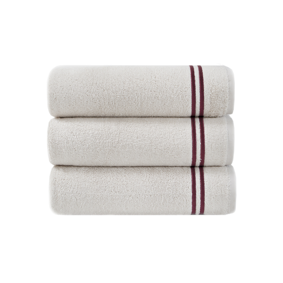 Полотенце MieCasa - Milano bej-bordo бежевый-бордовый 50*90