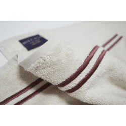 Полотенце MieCasa - Milano bej-bordo бежевый-бордовый 50*90, , 4