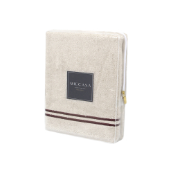 Полотенце MieCasa - Milano bej-bordo бежевый-бордовый 50*90, , 7