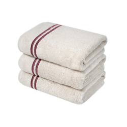 Полотенце MieCasa - Milano bej-bordo бежевый-бордовый 85*145, , 5