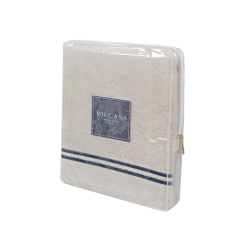 Полотенце MieCasa - Milano bej-lacivert бежевый-синий 85*145, , 7