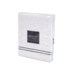 Полотенце MieCasa - Milano beyaz-antrasit белый-антрацит 50*90, , 7