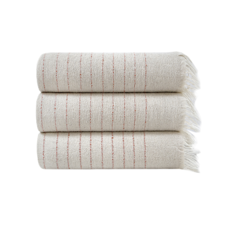 Полотенце со льна Lotus Home - Line коралловый 50*90