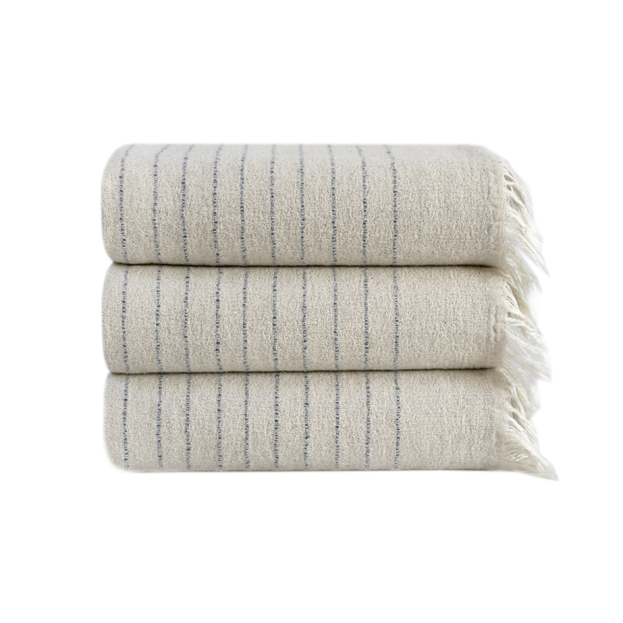 Полотенце со льна Lotus Home - Line серый 50*90