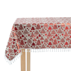 Скатерть Lotus Home - New Year красная 140*140, , 3