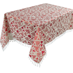 Скатерть Lotus Home - New Year красная 140*140, , 4