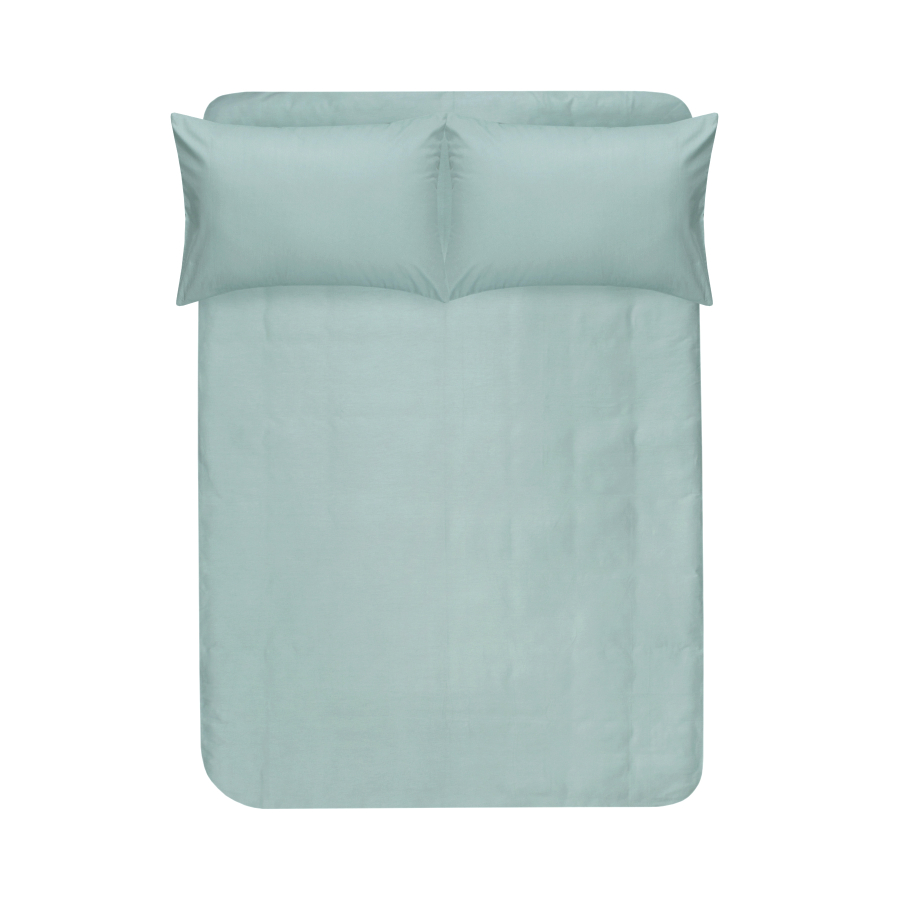 Простынь с наволочками сатин premium Lotus Home - Leona ментоловый 240*260