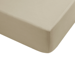 Простынь на резинке с наволочками сатин premium Lotus Home - Leona бежевый 160*200+50*70 (2), , 3