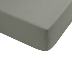 Простынь на резинке с наволочками сатин premium Lotus Home - Leona хаки 180*200+50*70 (2), , 3