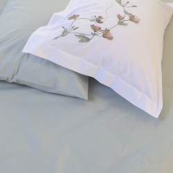 Постельное белье Dantela Vita поплин с вышивкой - Carmen beyaz белый евро, , 8