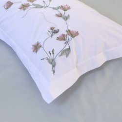 Постельное белье Dantela Vita поплин с вышивкой - Carmen beyaz белый евро, , 9