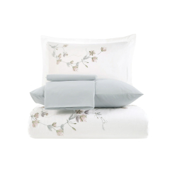 Постельное белье Dantela Vita поплин с вышивкой - Carmen beyaz белый евро, , 11