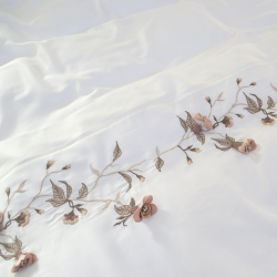 Постельное белье Dantela Vita сатин с вышивкой - Anetta 3D евро, , 5