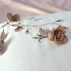 Постельное белье Dantela Vita сатин с вышивкой - Anetta 3D евро, , 6