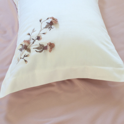 Постельное белье Dantela Vita сатин с вышивкой - Anetta 3D евро, , 9