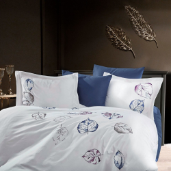 Постельное белье Dantela Vita сатин с вышивкой - Cinar евро, , 3