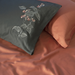 Постельное белье Dantela Vita сатин с вышивкой - Efra antrasit антрацит евро, , 9