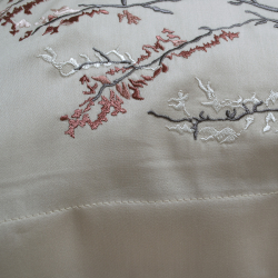 Постельное белье Dantela Vita сатин с вышивкой - Blesk bej бежевый евро, , 7