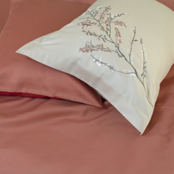 Постельное белье Dantela Vita сатин с вышивкой - Blesk bej бежевый евро, , 9