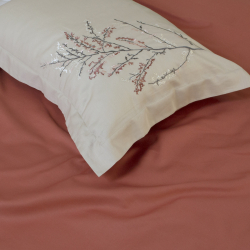 Постельное белье Dantela Vita сатин с вышивкой - Blesk bej бежевый евро, , 10