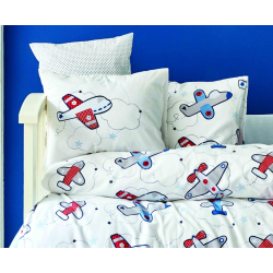 Детский набор в кроватку для младенцев Karaca Home - Airship mavi голубой (10 предметов), , 4