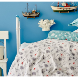 Постельное белье Karaca Home - Deep 2018-1 ранфорс подростковое (простынь 160х240 см) , , 4