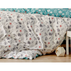 Постельное белье Karaca Home - Deep 2018-1 ранфорс подростковое (простынь 160х240 см) , , 5