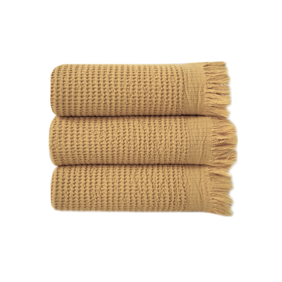 Набор полотенец Lotus Home - Rius mustard горчичный 30*50 (3 шт.)