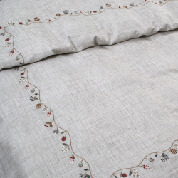 Постельное белье Dantela Vita сатин с вышивкой - Galena евро, , 5