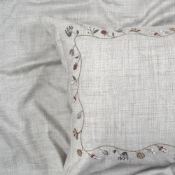 Постельное белье Dantela Vita сатин с вышивкой - Galena евро, , 7