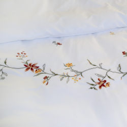 Постельное белье Dantela Vita сатин с вышивкой - Felicita beyaz белый евро, , 5