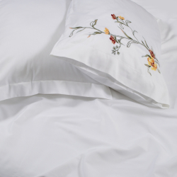 Постельное белье Dantela Vita сатин с вышивкой - Felicita beyaz белый евро, , 8