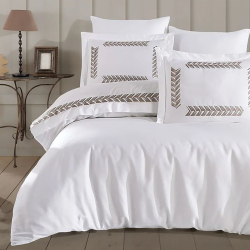 Постельное белье Dantela Vita сатин с вышивкой - Emily евро, , 4