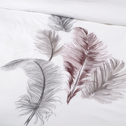 Постельное белье Dantela Vita сатин с вышивкой - Iz beyaz белый евро, , 5