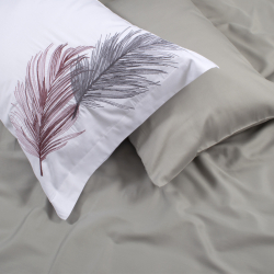 Постельное белье Dantela Vita сатин с вышивкой - Iz beyaz белый евро, , 8