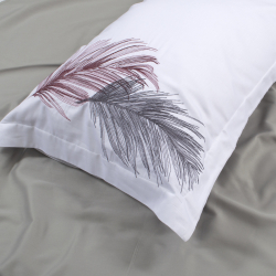 Постельное белье Dantela Vita сатин с вышивкой - Iz beyaz белый евро, , 9