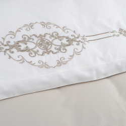 Постельное белье Dantela Vita сатин с вышивкой - Intence евро, , 6