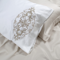 Постельное белье Dantela Vita сатин с вышивкой - Intence евро, , 10