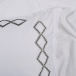 Постельное белье Dantela Vita сатин с вышивкой - Rimma евро, , 6