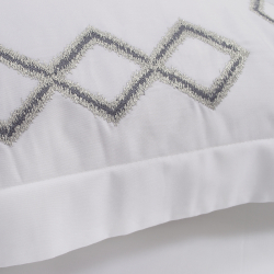 Постельное белье Dantela Vita сатин с вышивкой - Rimma евро, , 7