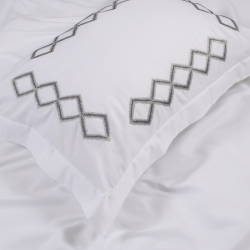 Постельное белье Dantela Vita сатин с вышивкой - Rimma евро, , 9