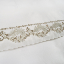 Постельное белье Dantela Vita сатин с кружевом - Inci krem кремовый евро, , 6