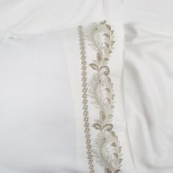 Постельное белье Dantela Vita сатин с кружевом - Inci krem кремовый евро, , 7