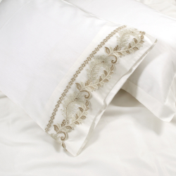 Постельное белье Dantela Vita сатин с кружевом - Inci krem кремовый евро, , 9